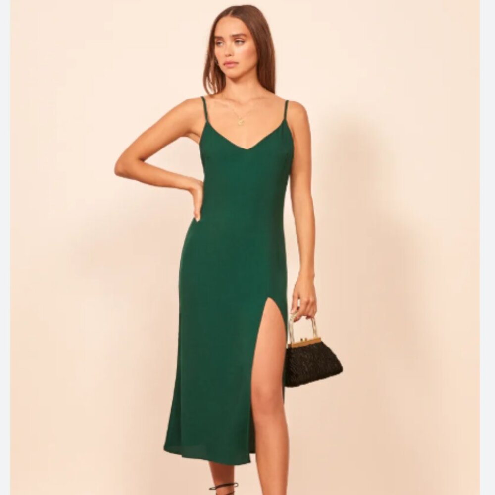 Reformation Crimini Dress in Emerald Size 2